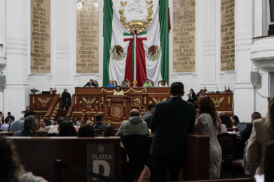 Legisladores discuten la iniciativa de reforma judicial en el Congreso de la Ciudad de México, el jueves 12 de septiembre de 2024. Foto de Félix Marquez para AP.