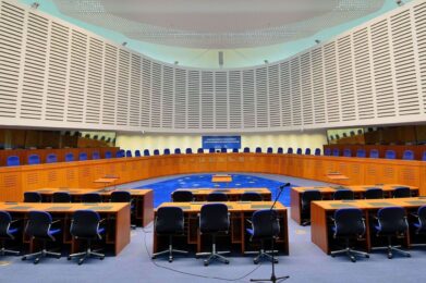 Sala del Tribunal Europeo de Derechos Humanos en Estrasburgo. Foto de Adrian Grycuk